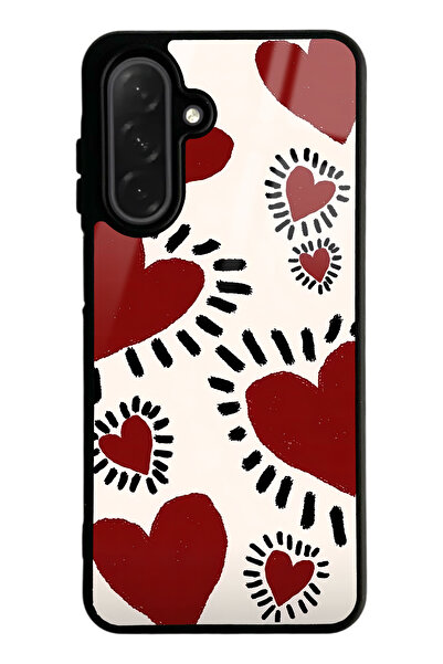 Spoyi Samsung A26 Brush Heart Tasarımlı Glossy Telefon Kılıfı