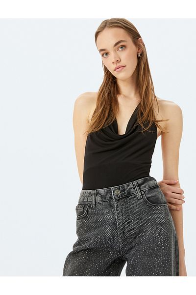 Koton New Season Degaje Collar Sleeveless Slim Fit Blouse