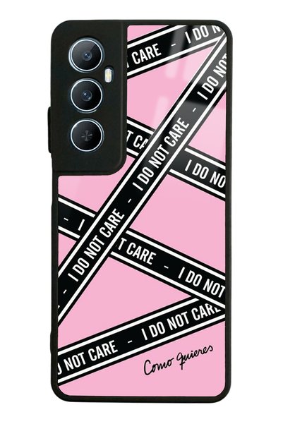 Spoyi حافظة هاتف لامعة بتصميم I Don't Care لهاتف اوبو ريلمي C65