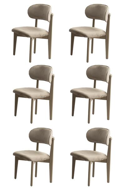 Sweet Home Masa Sandalye Nergis Sandalye Ahşap Gürgen 6 Li Set Cafe,Restauran...