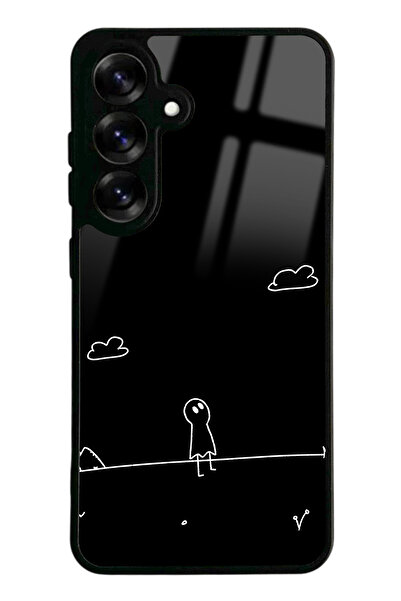 Spoyi Samsung S25 Doodle Casper Tasarımlı Glossy Telefon Kılıfı