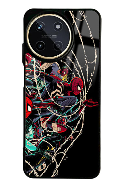 Spoyi Oppo Realme 11 Spider Earth Tasarımlı Glossy Telefon Kılıfı