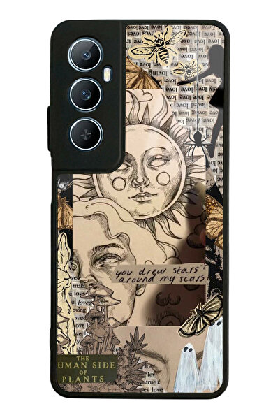 Spoyi Oppo Realme C65 Güneş Tanrıça Tasarımlı Glossy Telefon Kılıfı