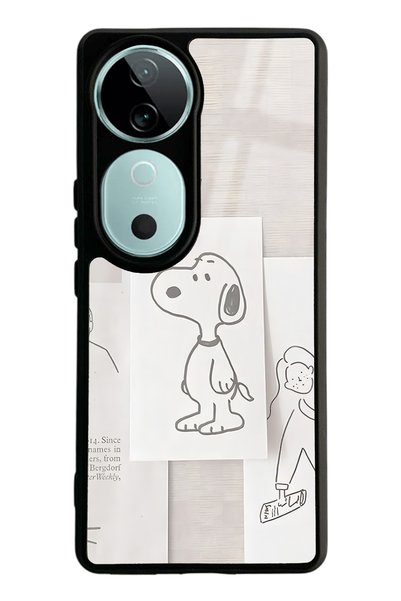 Spoyi Vivo V40 Glossy Phone Case with Snoppy Design