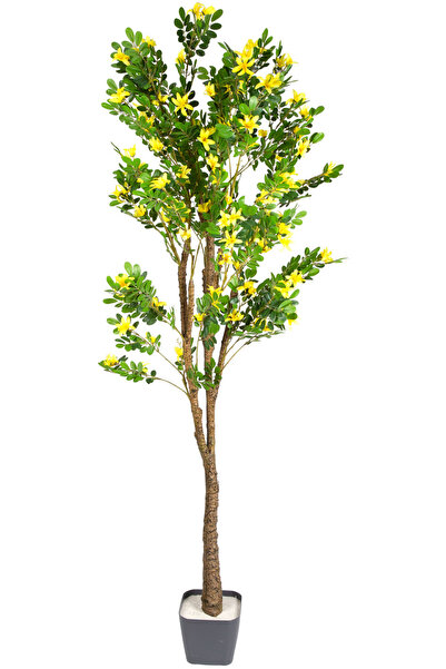 Herdekora Yapay Ağaç Sunshine 1920 Yaprak 170 Çiçekli Sarı-Yeşil 180 Cm.