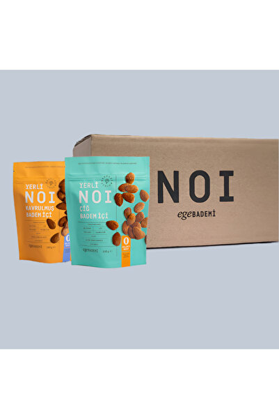 Noi Ege Bademi 12 X 140 G Noı 6 Adet Kavrulmuş Badem Içi - 6 Adet Çiğ Badem Içi