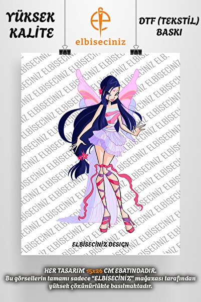 VİZYON İKRA طباعة نسيج DTF مميزة تحت عنوان "WINX CLUB MİUSA" يمكن لصقها بسهول...