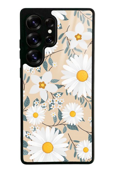 Spoyi حافظة هاتف سامسونج S25 Ultra Big Daisy بتصميم لامع