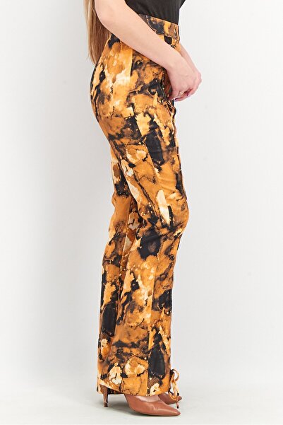 NA-KD Women Regular Fit Lacing Details Pants, Rust