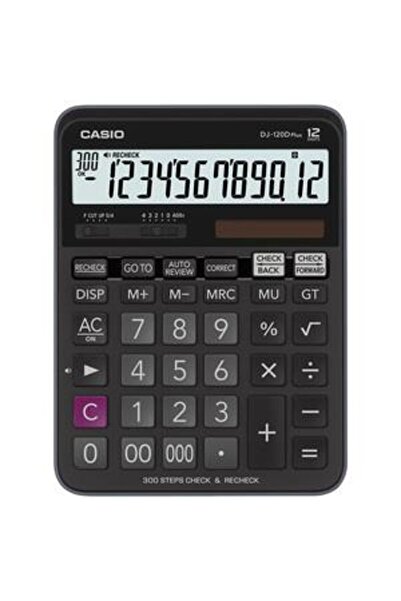 Casio DJ-120D Plus İşlem Kontrollü 12 Hane Masa Üstü Hesap Makinesi