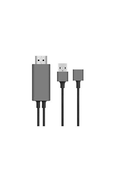 Genel Markalar HY-XO51 Siyah-Gri USB-F to HDMI 1m Mobil Telefon Uyumlu Kablo