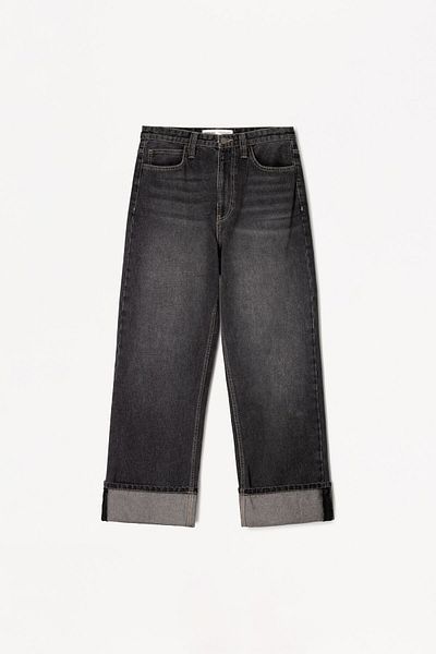 Bershka Baggy jeans with turn-up hems