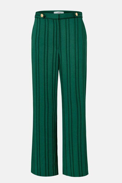 Tchibo Women Straight Leg Striped Pants, Green