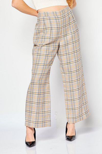 Claudie Pierlot Women Regular Fit Checkered Chino Pants, Black