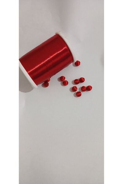 Kösedağ خرزة الكرز الأحمر 100 قطعة