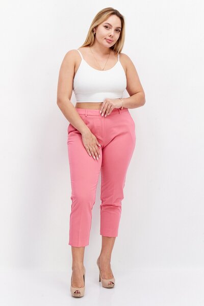 DOROTHY PERKINS Women Petite Plain Dress Pant, Pink
