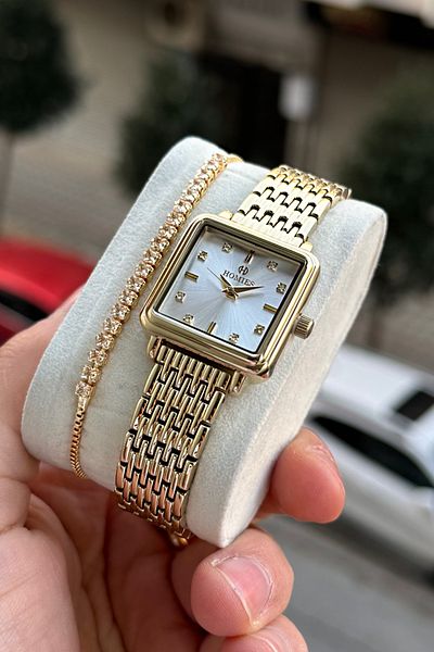 Homies Women's Wristwatch and Gift Box - Square Case Hm 64349714344