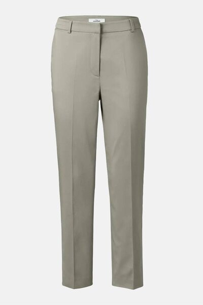 Tchibo Women Straight Plain Trousers, Olive