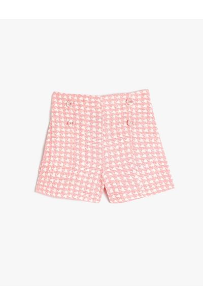 Koton Pantaloni scurți din tweed cu talie înaltă pentru fete