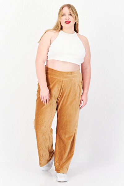 Calvin Klein Women Plus Size Corduroy Wide Leg Pants, Tan