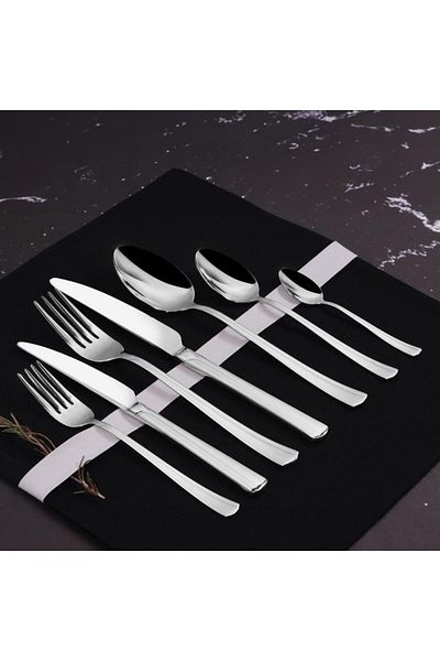 Serenk Paris Stahlgabel-Löffel-Messer-Set 42-teilig