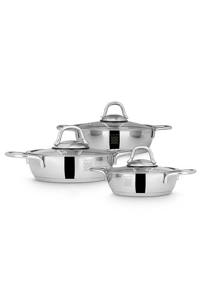 Serenk Definition Aus Edelstahl Eierpfannen Set, 14-16-18cm, Made In Türkiye