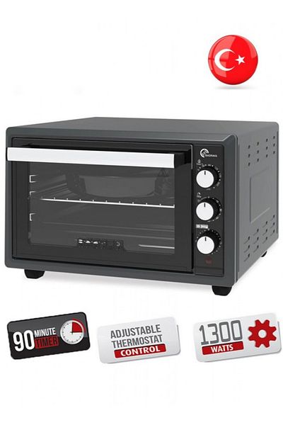 Badraig Electric Oven Turkish Premium 1300W Big Size 40L Black