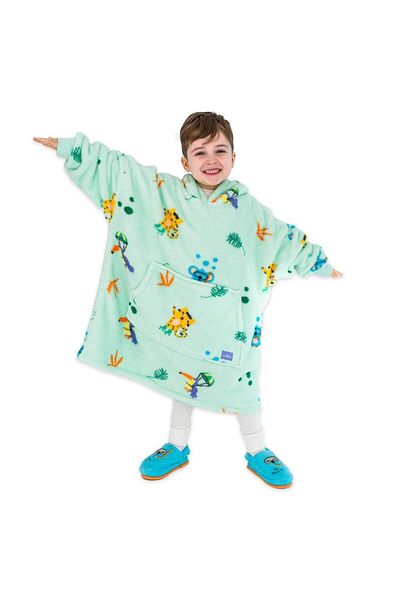 Milk & Moo Milk&moo Little Mermaid Tragbarer Decken-Hoodie Kinder Jungen Mädchen Grün, Made In Türkiye