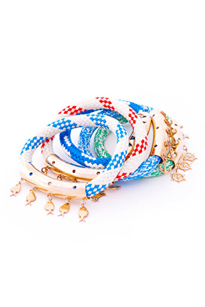 ANEMOSS Çapa Tasarımlı Mavi Halat Kadın Bileklik