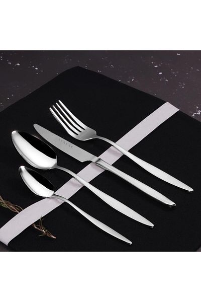 Serenk Milano Stahlgabel-Löffel-Messer-Set 24-teilig