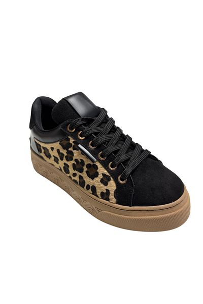 ALBİNİ Pantofi sport de damă Albini din piele cu model leopard
