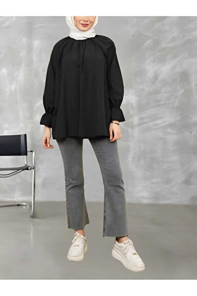 CNG MODA Πουκάμισο τουνίκ από ποπλίνα με μανίκια