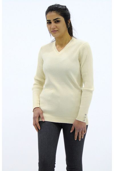 Tuğra V-Neck Knitted Sweater