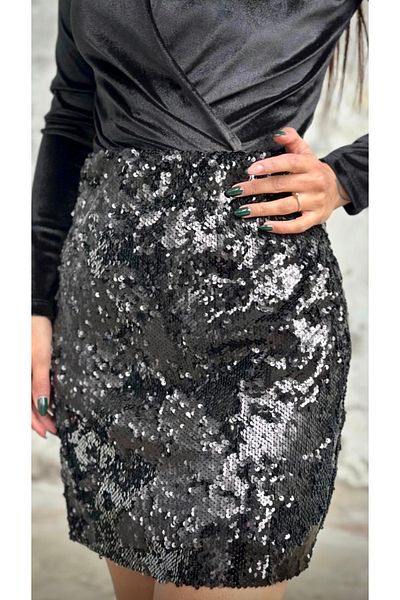 BEBE PLUS Fusta mini cu paiete