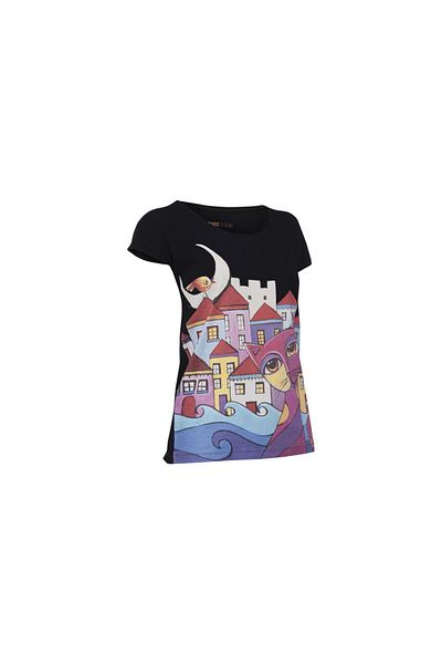 Biggdesign Owl And City Women's T-shirt