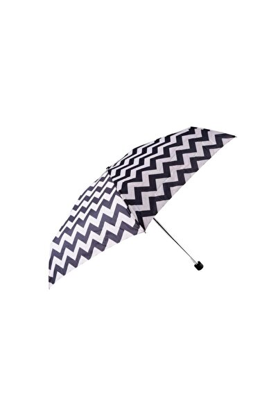 Biggdesign Moods Up Siyah Beyaz Zikzaklı Manuel Mini Şemsiye