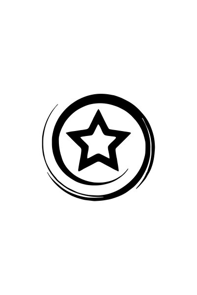 Allivo ملصق دائري على شكل نجمة - سيارة، سيارة، كمبيوتر محمول، حائط متوافق مقا...