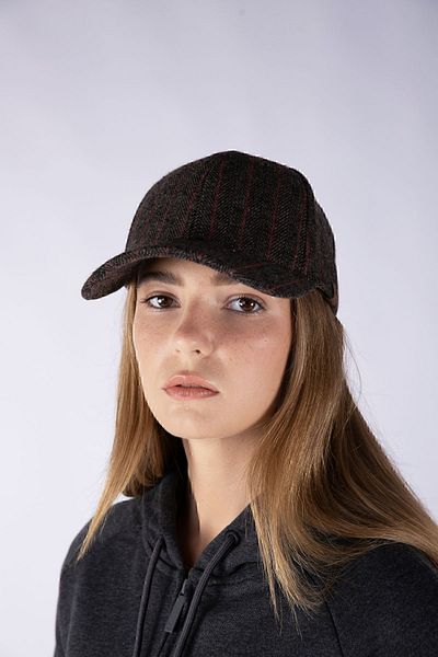 Nordbron Unisex Brown Striped Anti-Sweat Wool Cap Basic Winter Cap with Adjustable Logo on the Back Casto