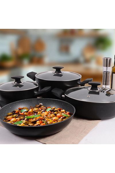 Serenk Excellence 7-teiliges Granit-Topfset