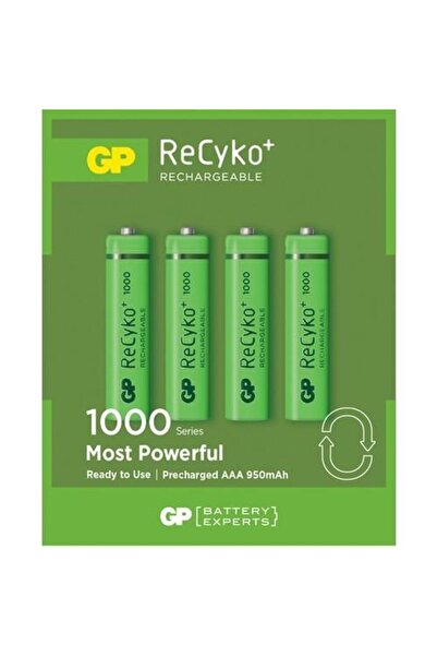 GP AAA 950 mAh Şarjlı İnce Kalem Pil 4'lü Paket