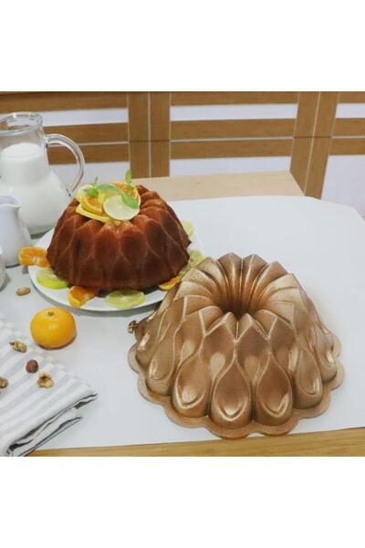 Serenk Fun Cooking Damla Alüminyum Döküm Granit Kaplama Kek Kalıbı - 26 Cm Yanmaz Ve Yapışmaz Yüzey