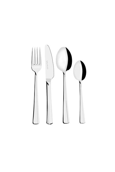 Serenk Paris Stahlgabel-Löffel-Messer-Set, 24-teilig