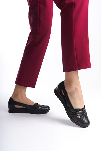 Tamdabu Ayakkabı Γνήσιο δέρμα χειροποίητα μαύρα casual γυναικεία σανδάλια