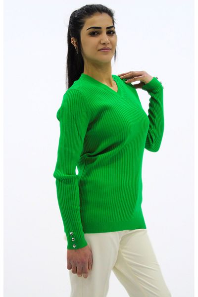 Tuğra V-Neck Knitted Sweater