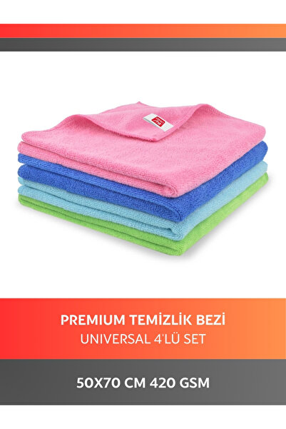 Cleanshe Universal Mikrofiber Temizlik Bezi 4'lü Set 50x70