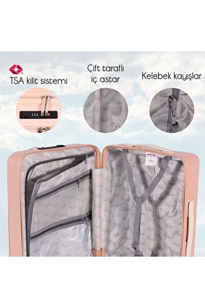 Biggdesign Moods Up Kabin Boy Valiz, Laptop Bölmeli,bardaklık Ve Usb Girişli,360° Tekerlek,tsa Kilit