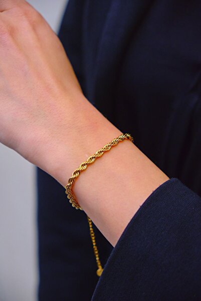 ByFlorya Jewelry سوار حلزوني من الفولاذ لا يسود 3 مم 18 سم + 5 سم سوار حلزوني...