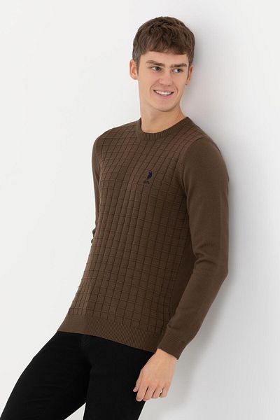 U.S. Polo Assn. Base. Polo Men's Slim Fit Crew Neck Knitwear Sweater