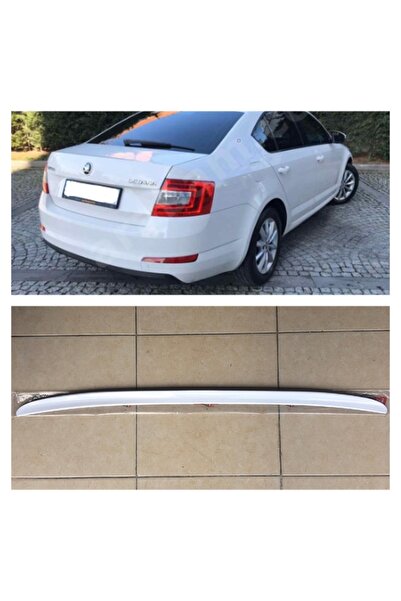 caralp Skoda Octavia Uyumlu Bagaj Üstü Spoiler Bagaj Çıtası Parlak Beyaz