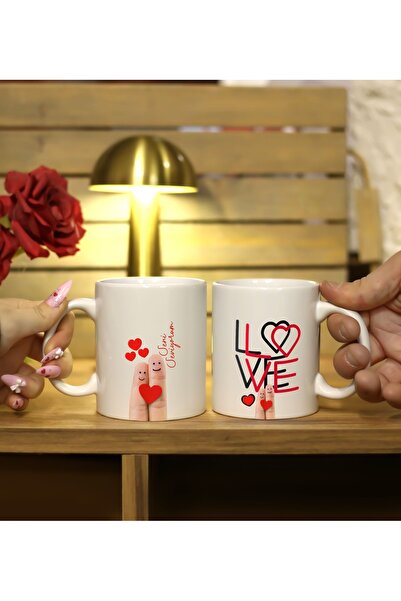 Generic Brand Printed Couple Mug Set
